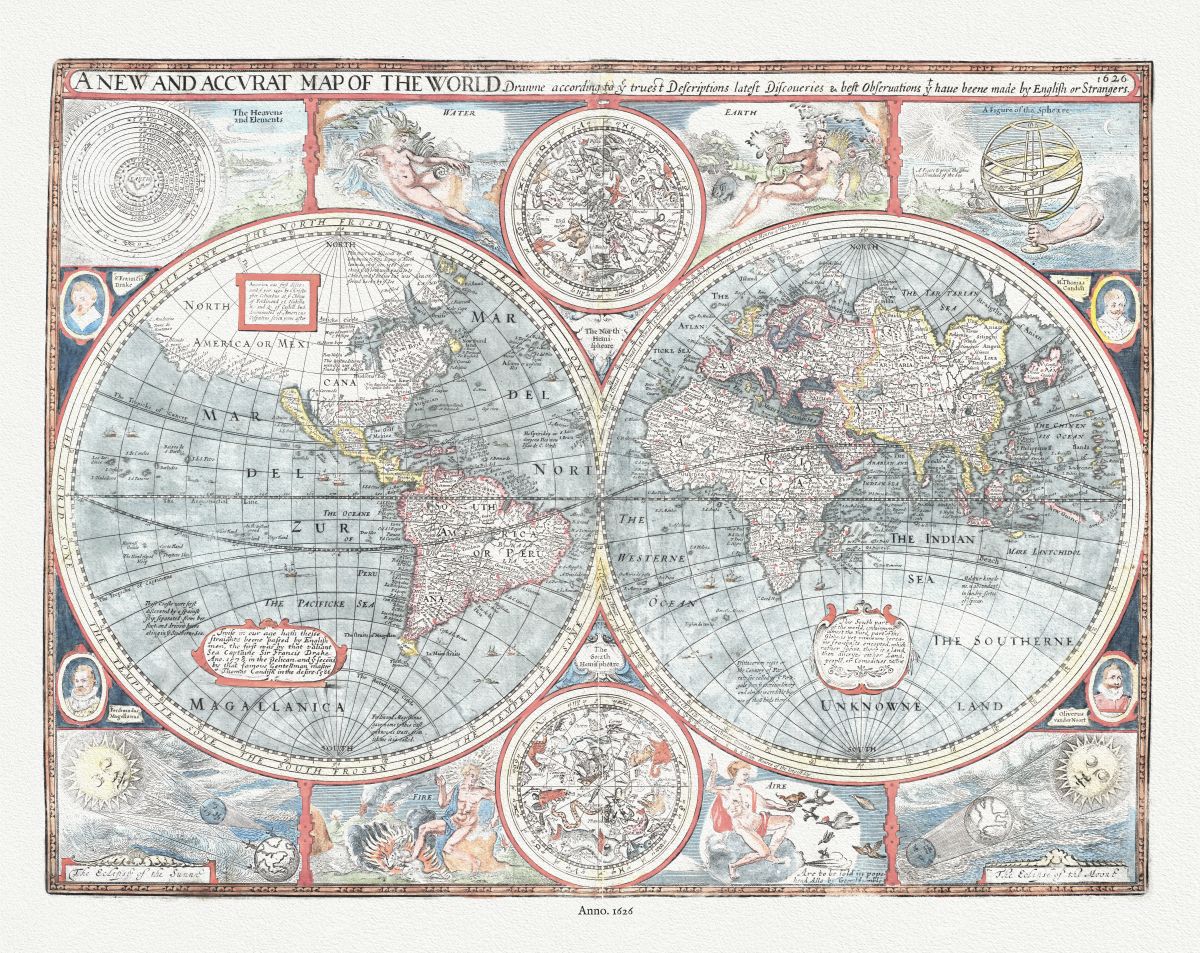 World: A new and accurat map of the world.1626, Speed auth. Ver. DV60