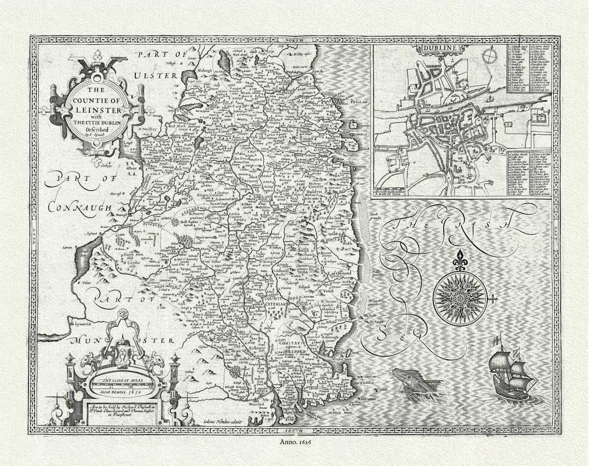 Europe: Ireland. Countie of Leinster, 1626, Speed authore