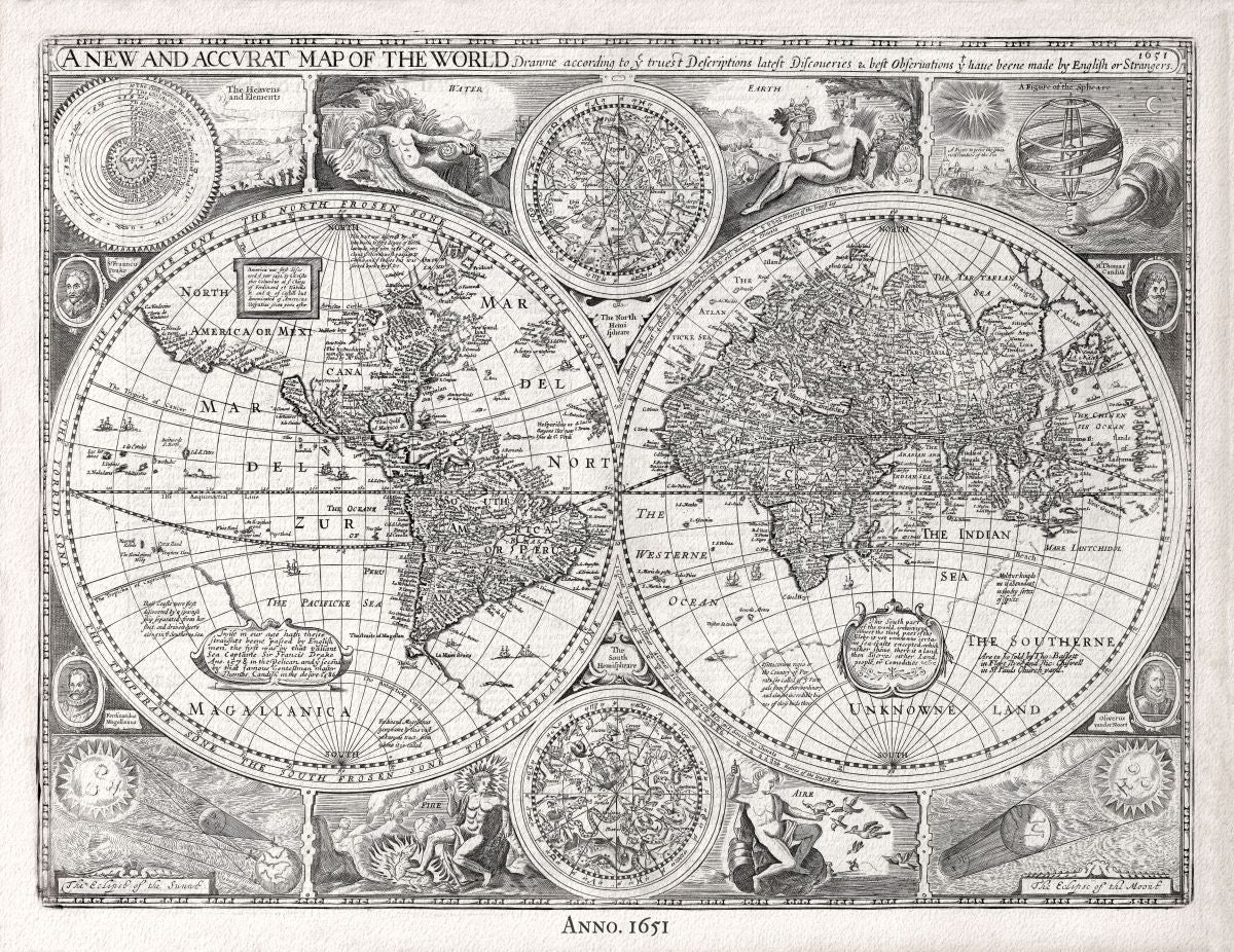 World Maps: Speed, World, 1651