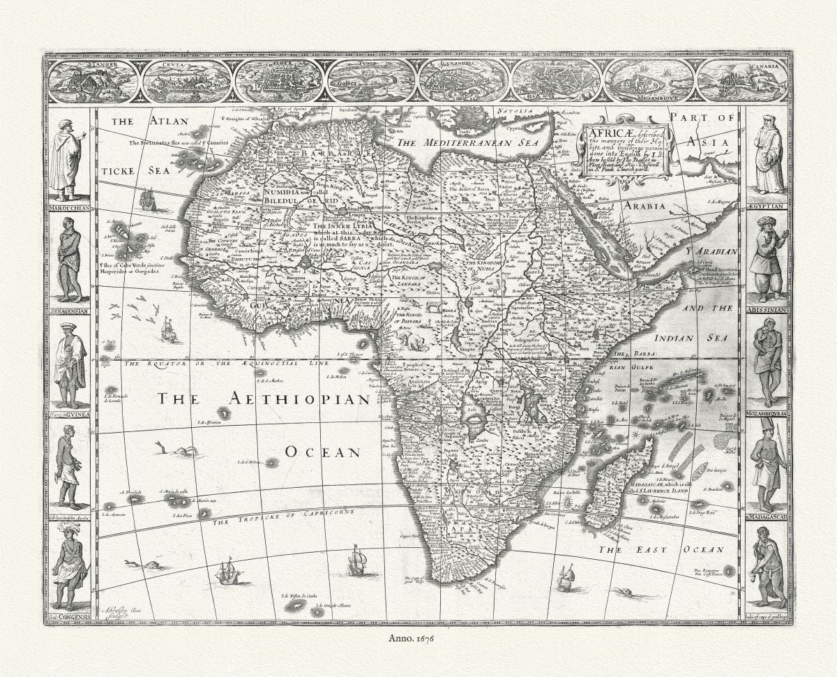 Africa: 1676, Speed authore - The Map Chest
