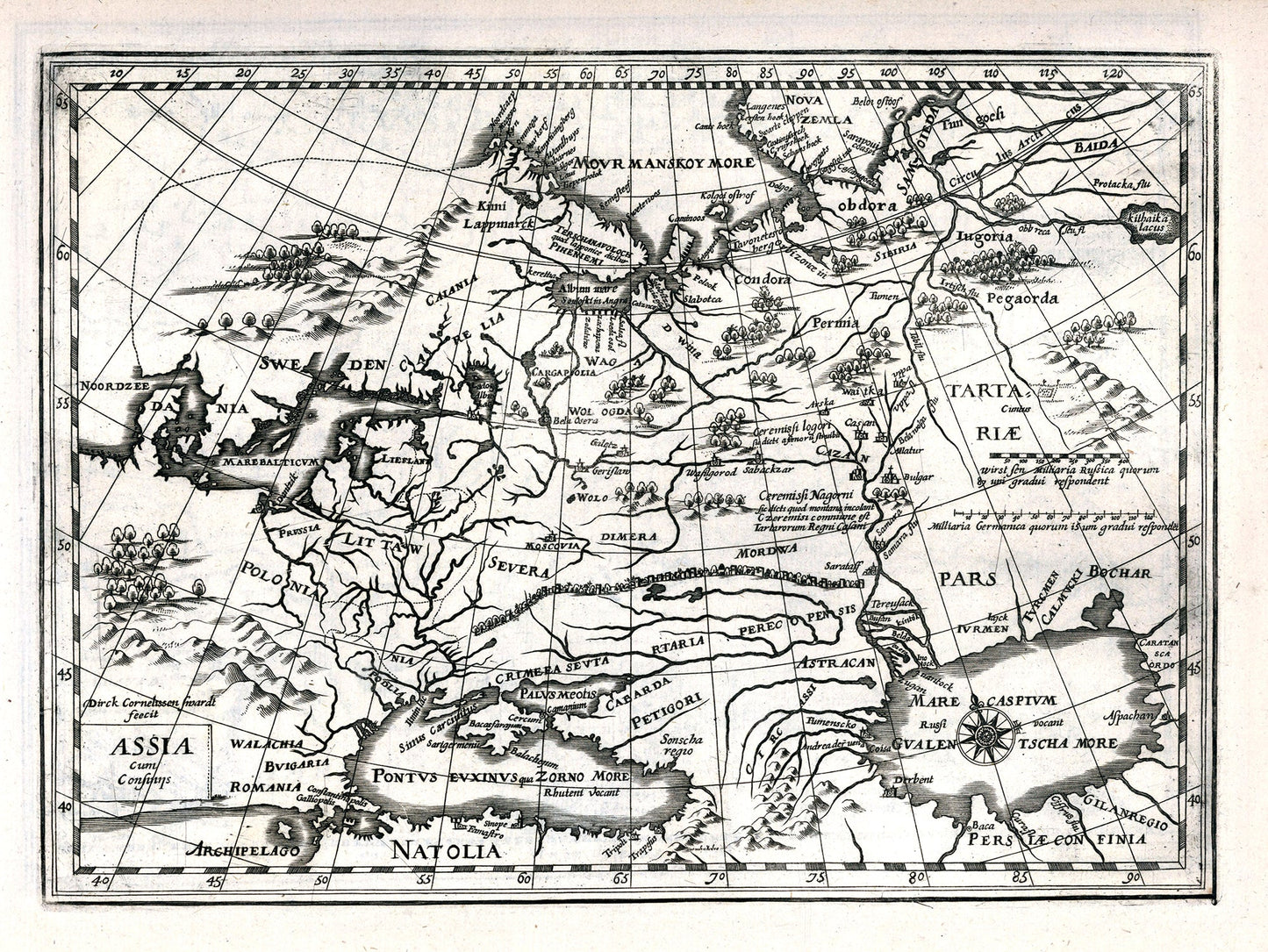 Asia: Assia cum Confinijs. 1636. Mercator et al. auth. - The Map Chest