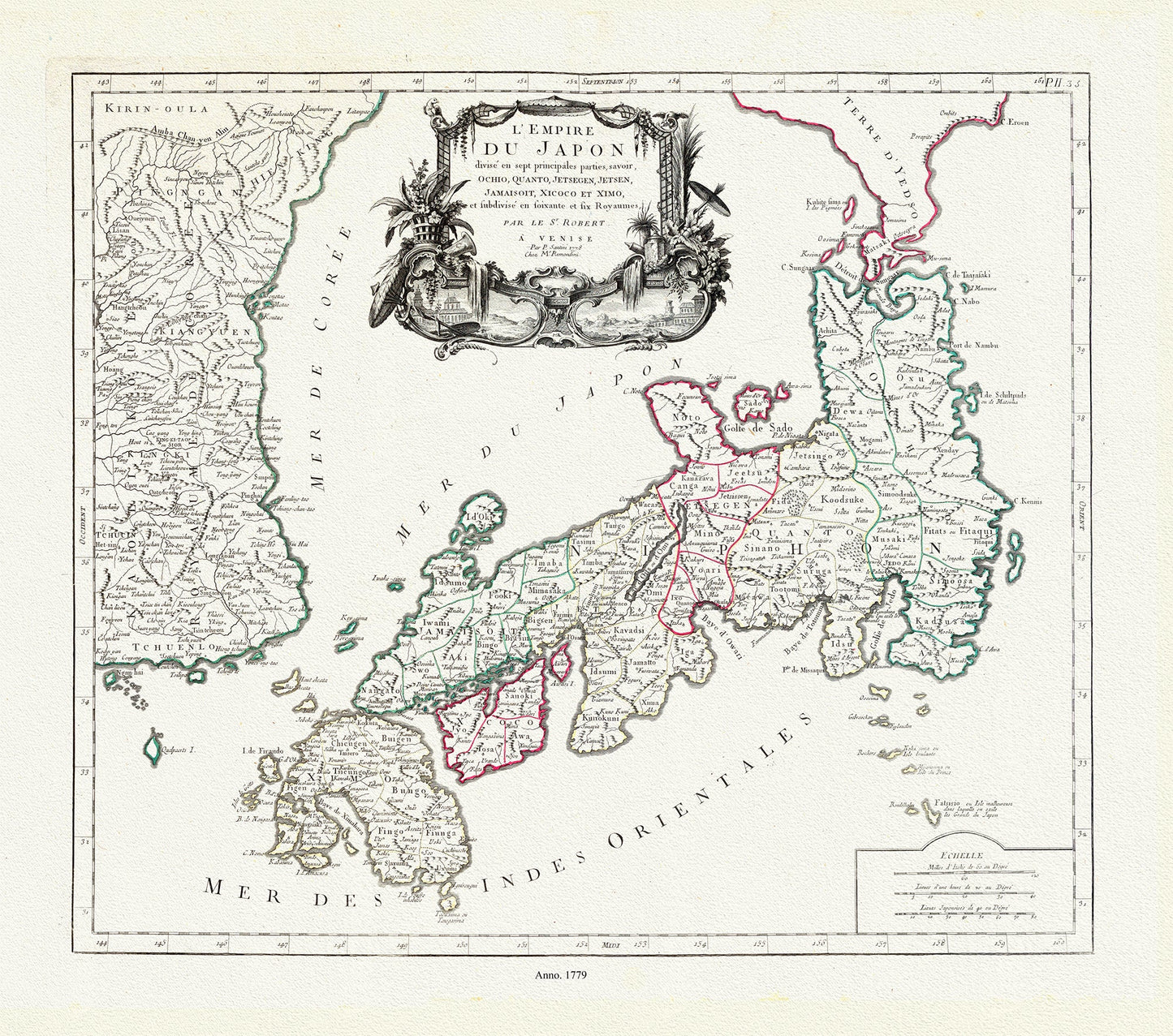 Asia: Japan: Santini ( after Vaugondy), Plate 35., L'Empire du Japon, 1779 - The Map Chest