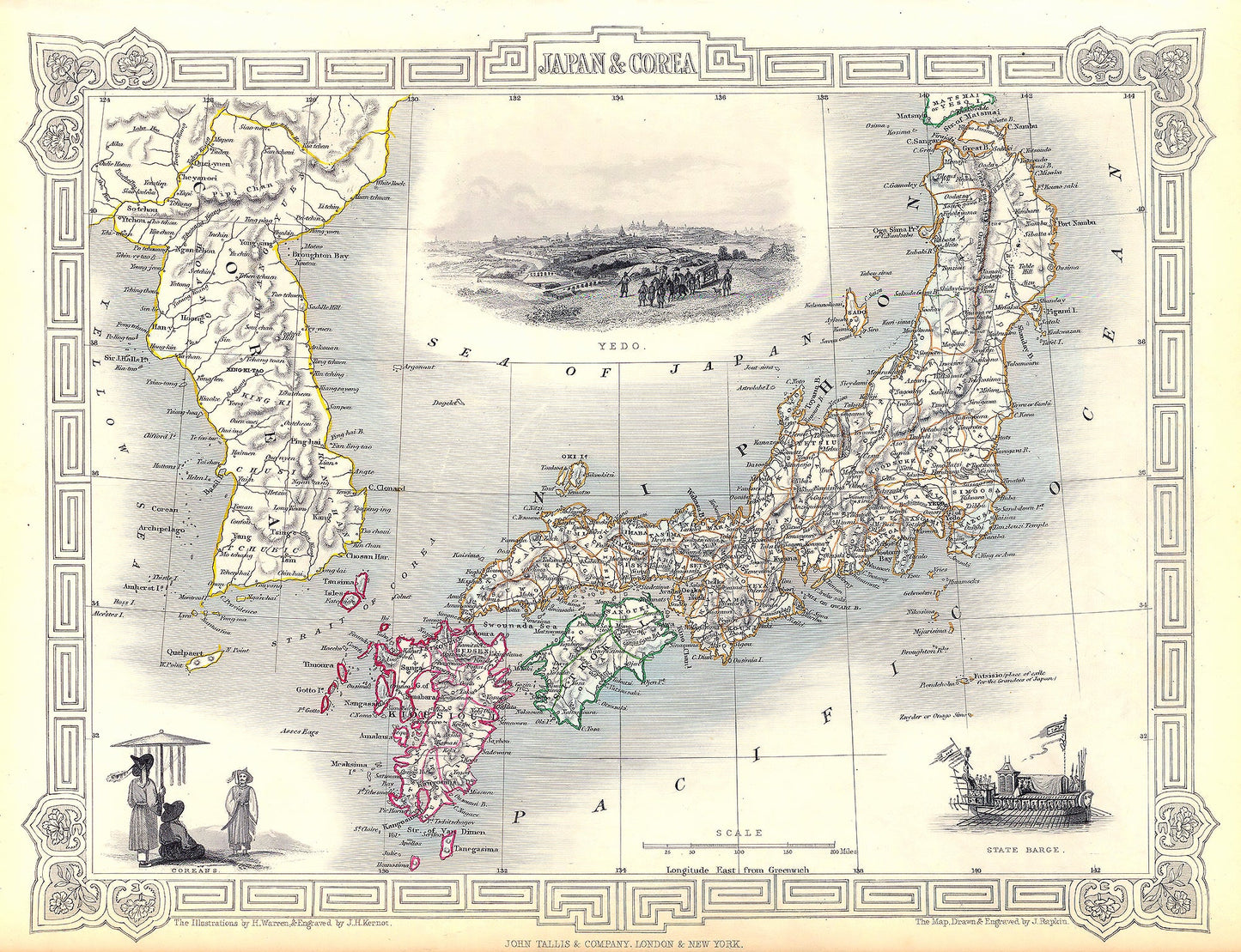 Asia: Japan: Tallis - Japan & Corea - 1851 - The Map Chest