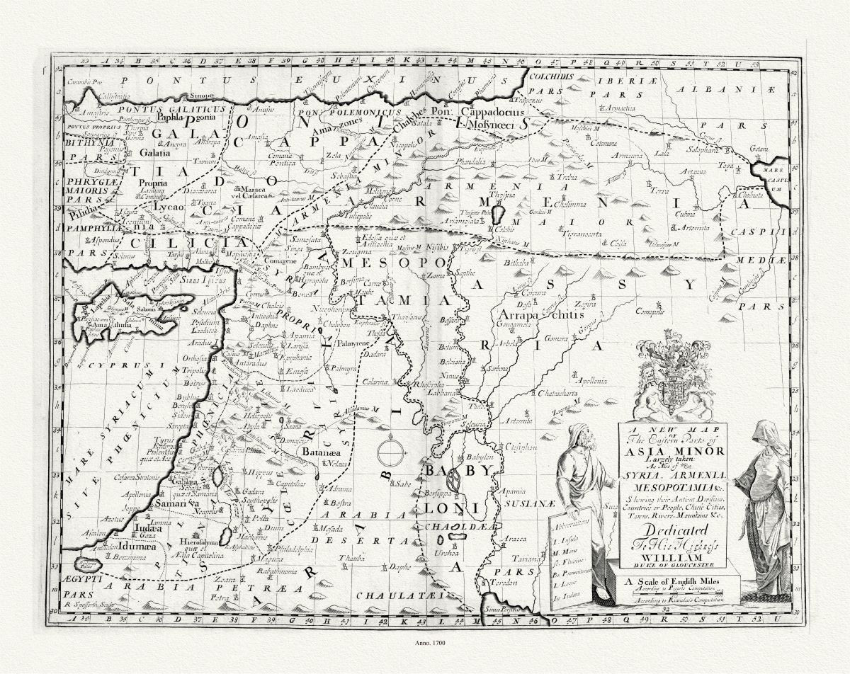 Asia Minor: A New Map of the Eastern Parts of Asia Minor, Wells auth., 1700 - The Map Chest