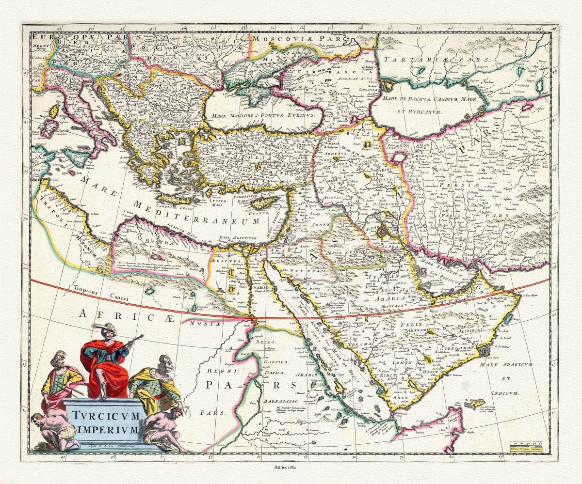 Asia Minor, Turcicum Imperium, 1682. de Wit et Visscher auths. Ver. II,, Turkish Empire - The Map Chest