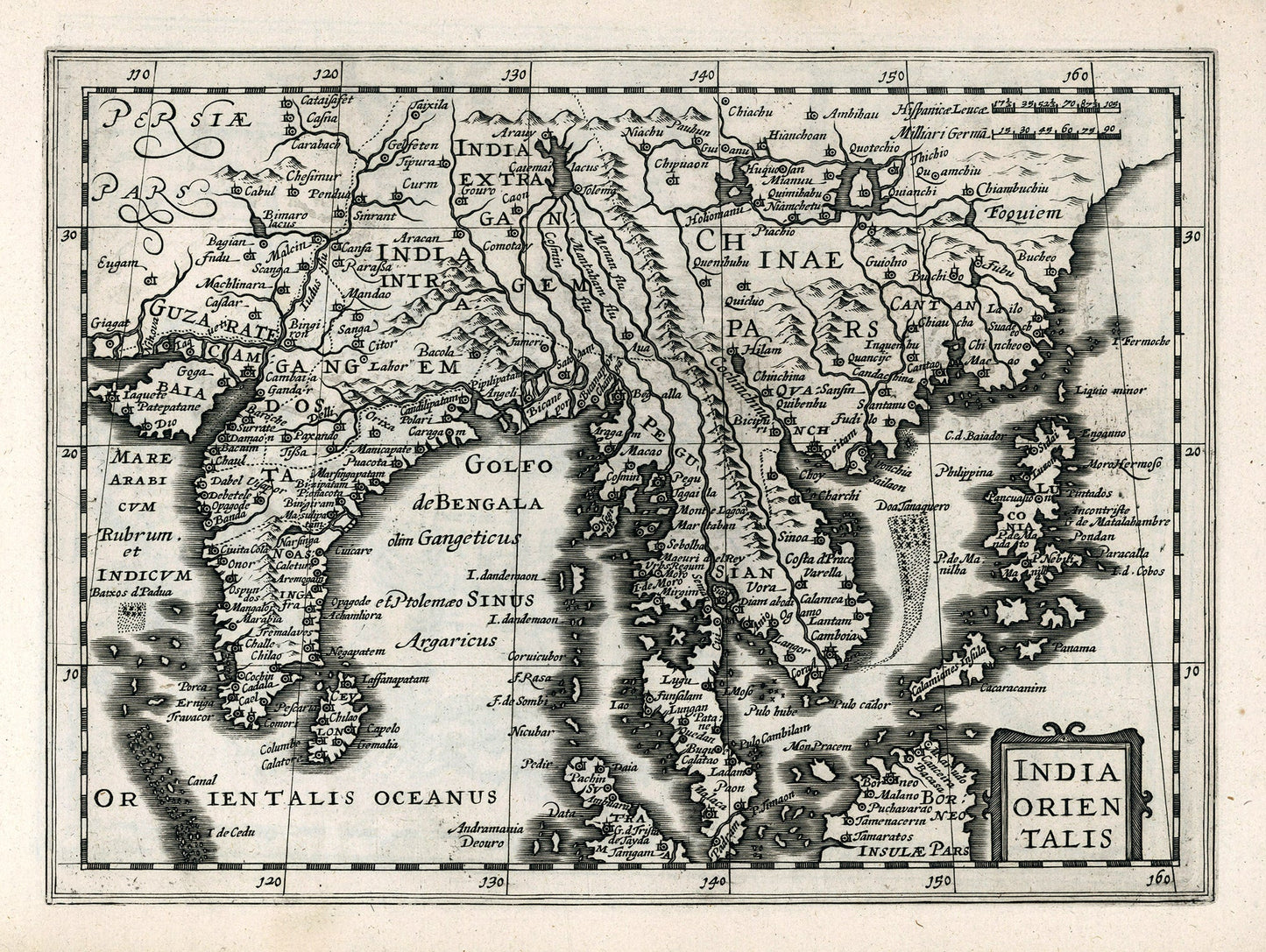 Asia: Southeast: India Orientalis. 1636. Mercator et al. auth. - The Map Chest