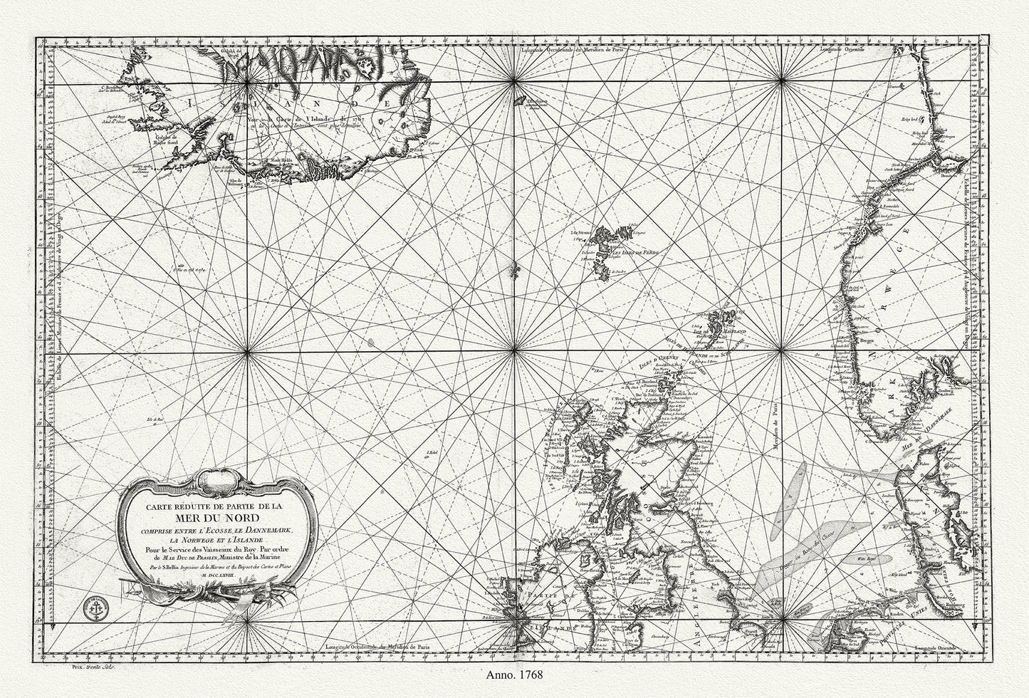 Atlantic Ocean: North: North Sea and Iceland, 1768 - The Map Chest