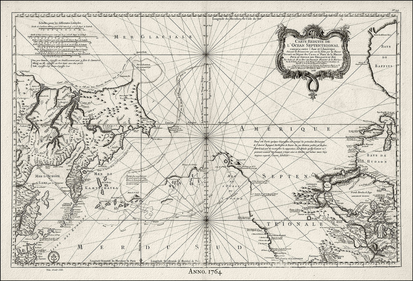 Canada: Arctic, Northern and Polar Exploration: Bellin, Canada,Pacific NorthWest, 1764 Ver.II - The Map Chest