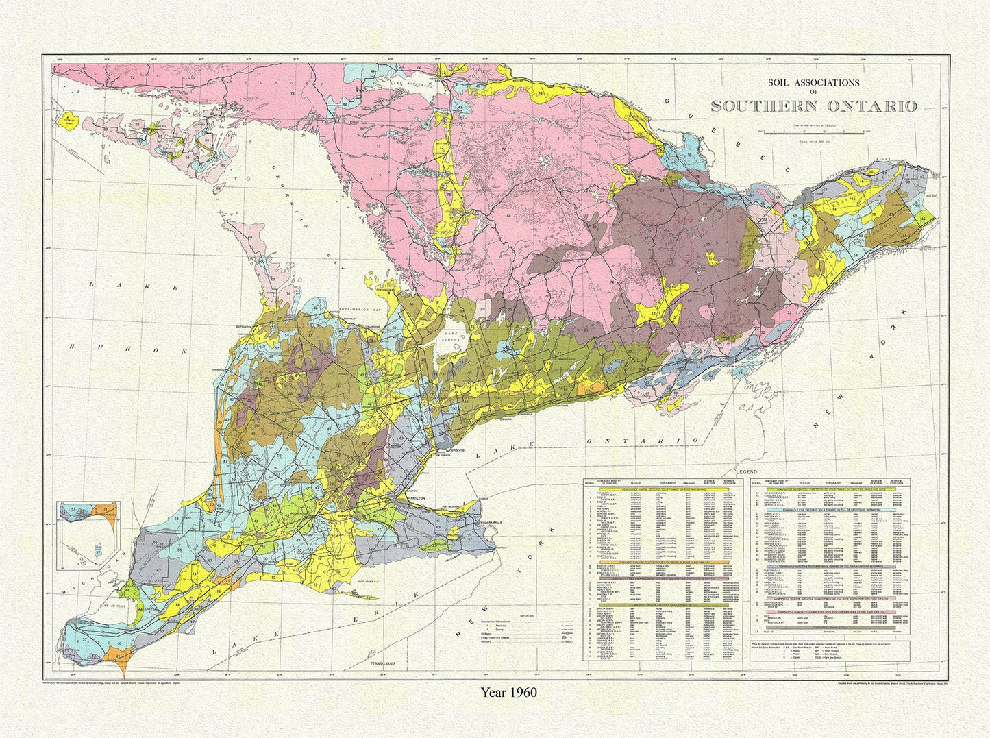 Canada: Ontario: Overall: Soil Map of Southern Ontario, 1960 - The Map Chest