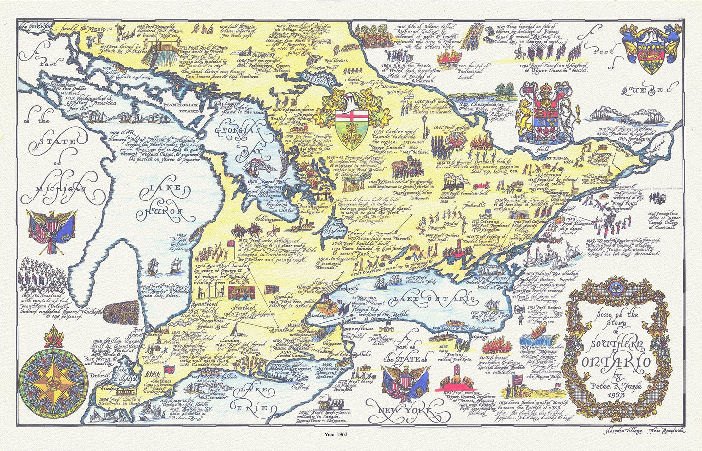 Canada: Ontario: Overall: Southern Ontario, A Story Map, 1963 - The Map Chest