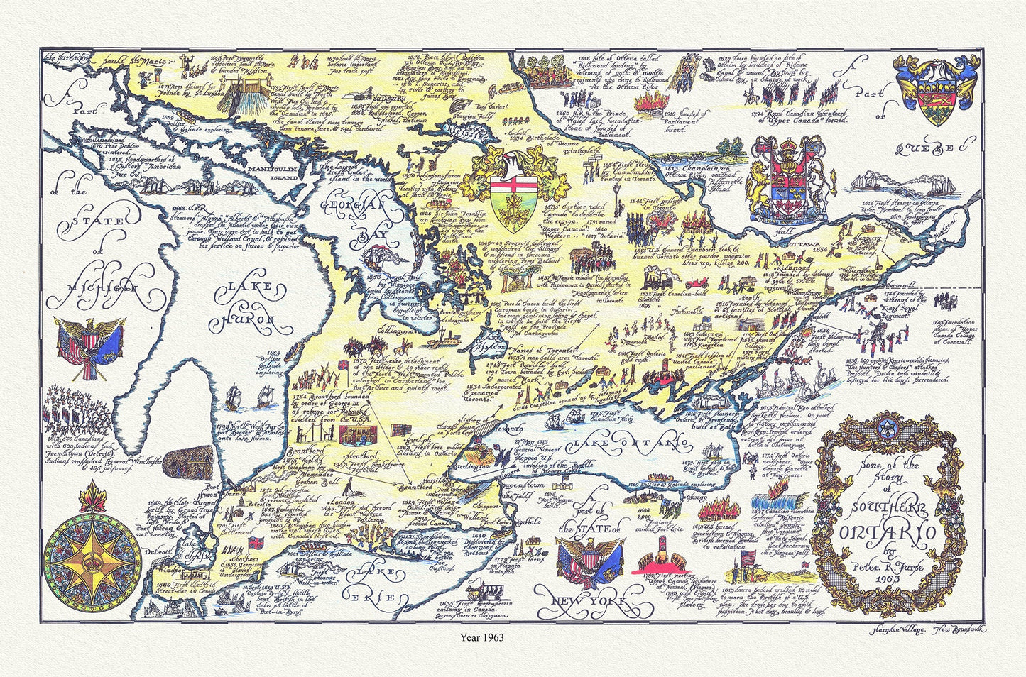 Canada: Ontario: Overall: The Story of Southern Ontario., 1963 - The Map Chest