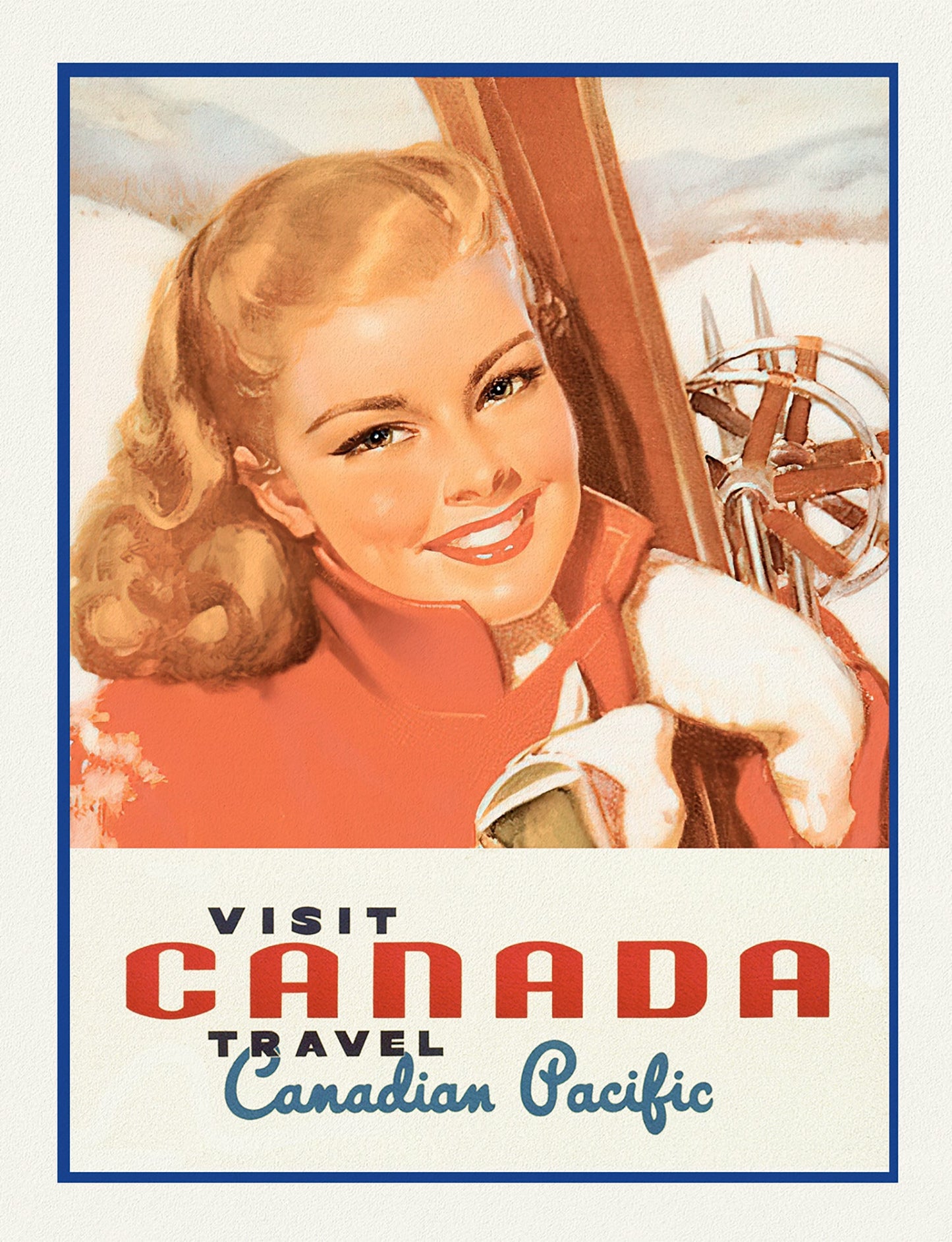 Canada: Posters: Travel: Ski, Skiing: Canadian Pacific, Visit Canada, Ver. V. 6 - The Map Chest