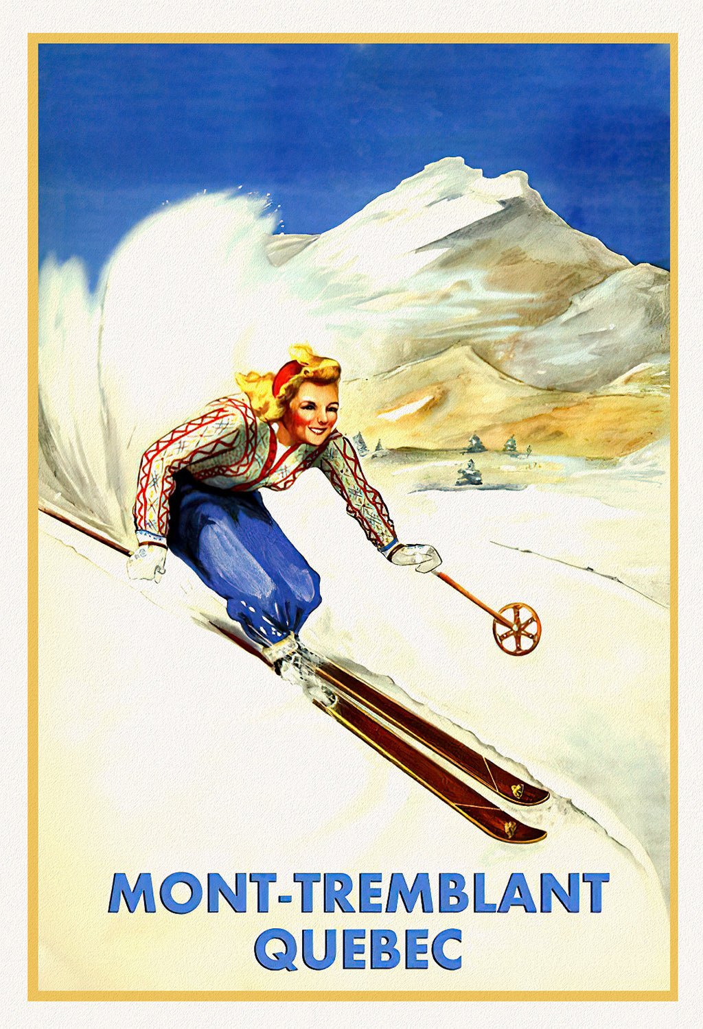 Canada: Posters: Travel: Ski, Skiing: Mont Tremblant, Quebec - The Map Chest