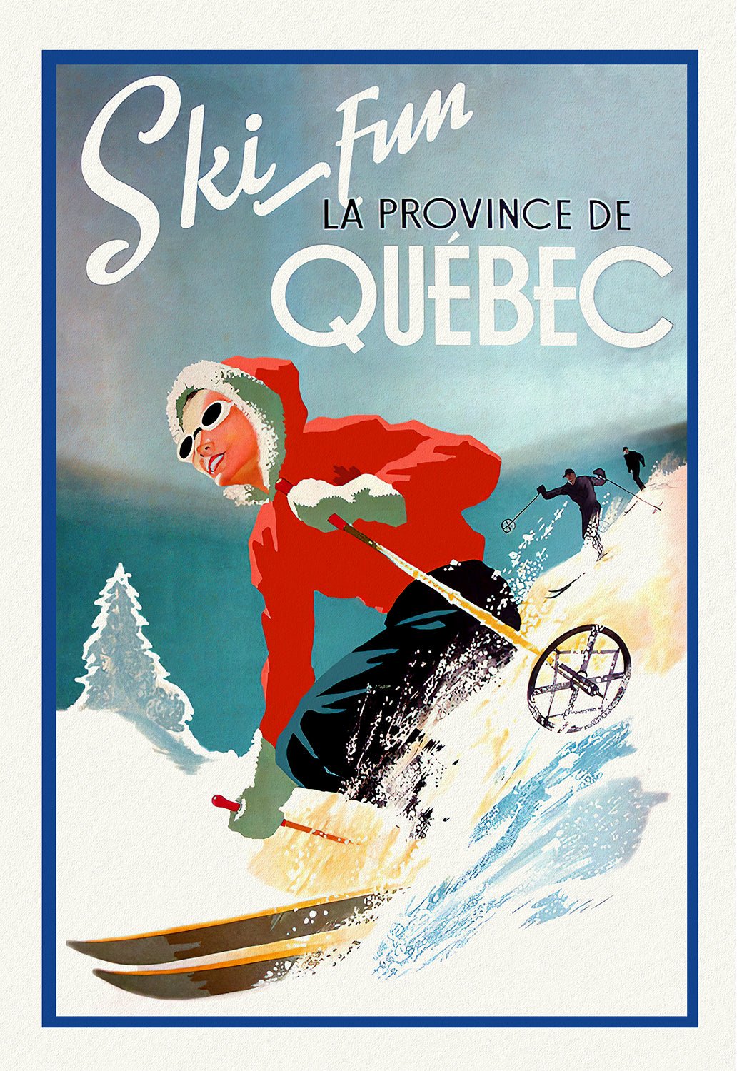 Canada: Posters: Travel: Ski, Skiing: Ski Fun!, Quebec - The Map Chest