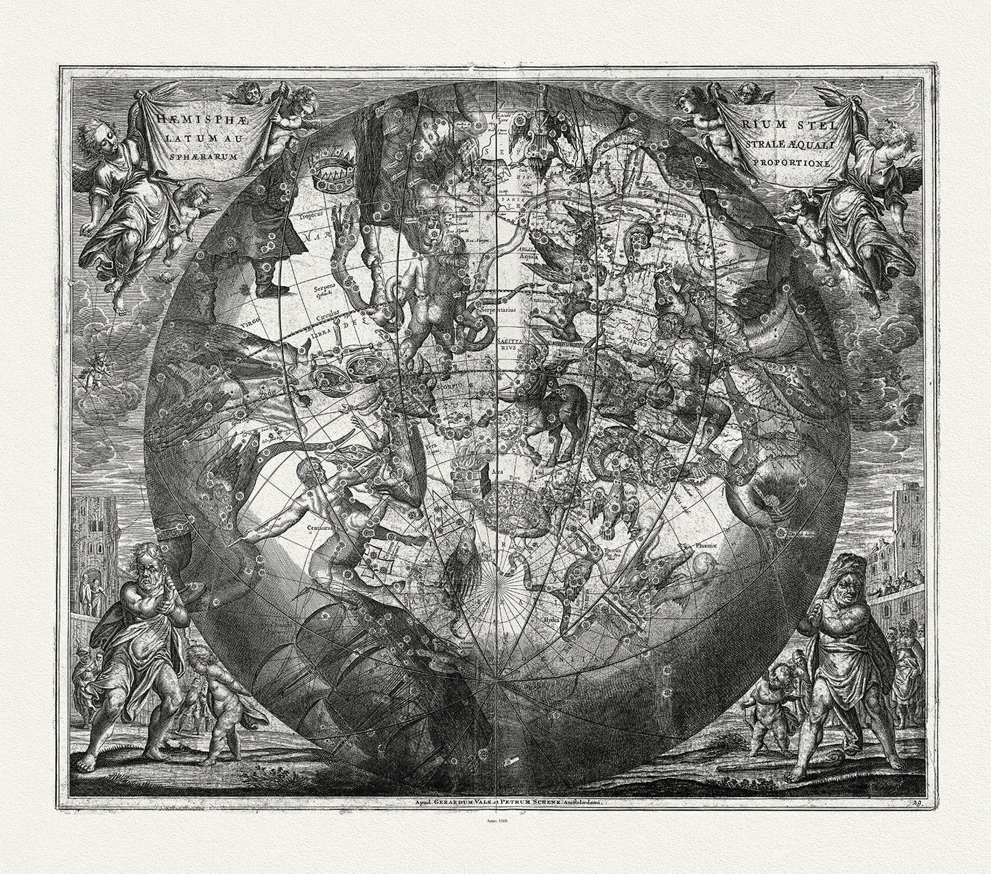 Celestial: Cellarius, Harmoni Macrocosmica, Plate Unknown, 1660 - The Map Chest