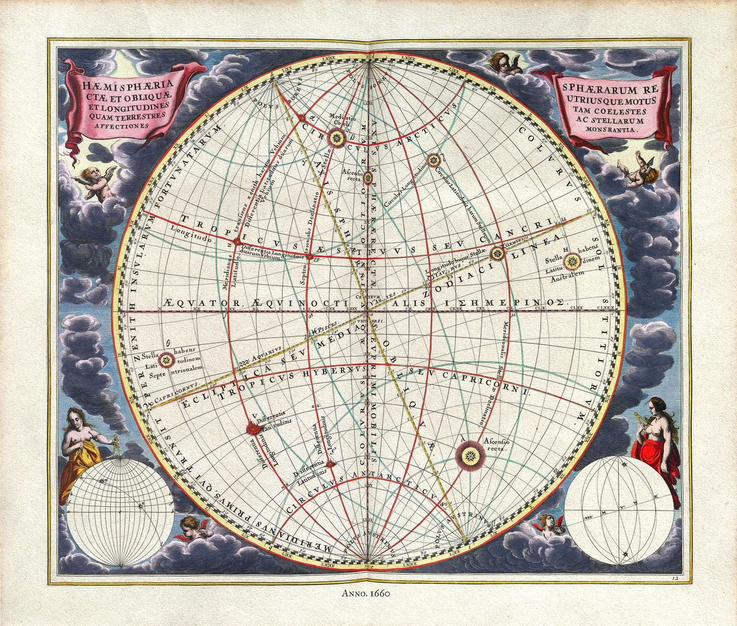 Celestial: Cellarius, Harmoni Macrocosmica XII, 1660 - The Map Chest