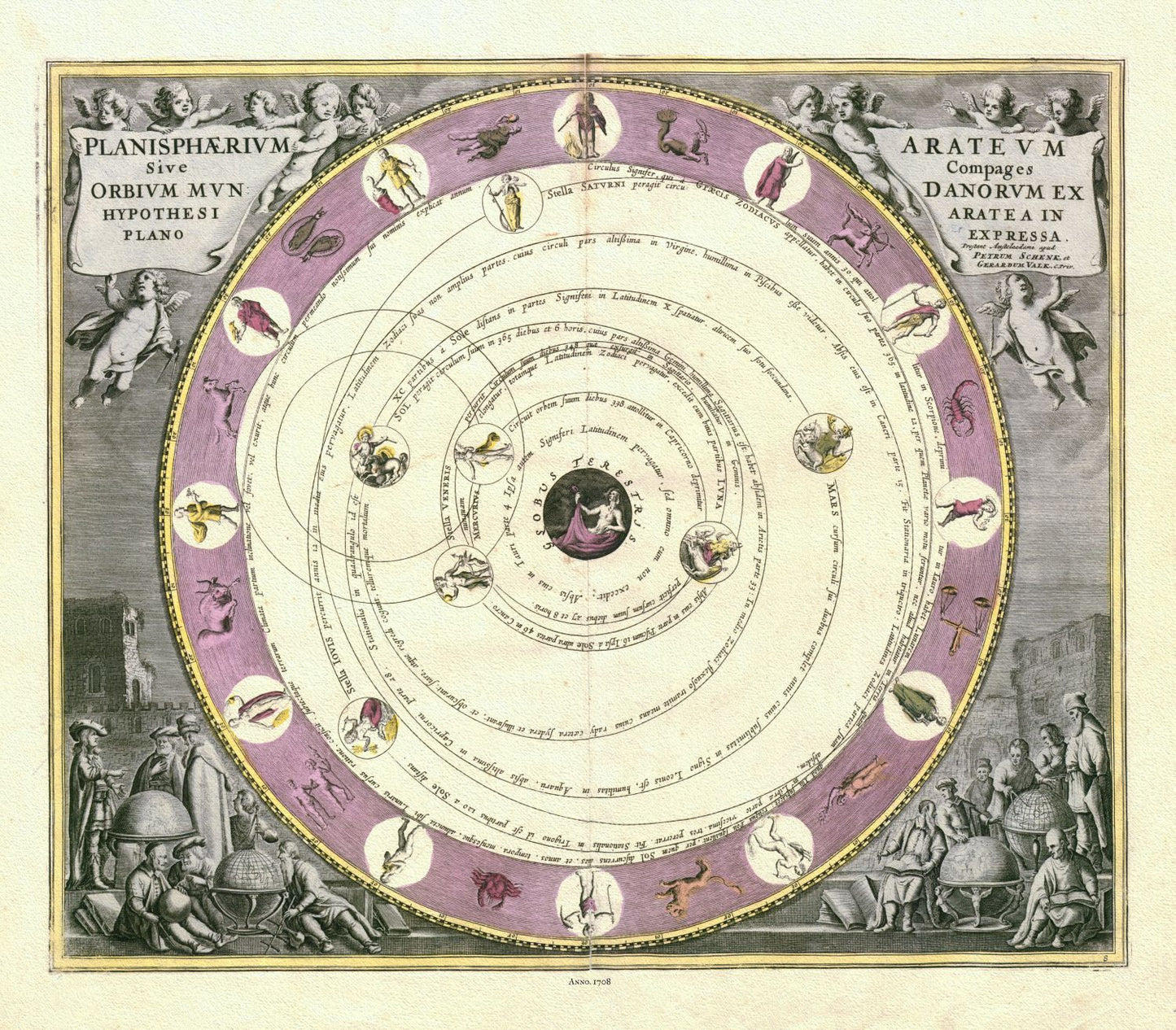 Celestial: Cellarius, Harmonia Macrocosmica , Plate VIII, 1708 - The Map Chest