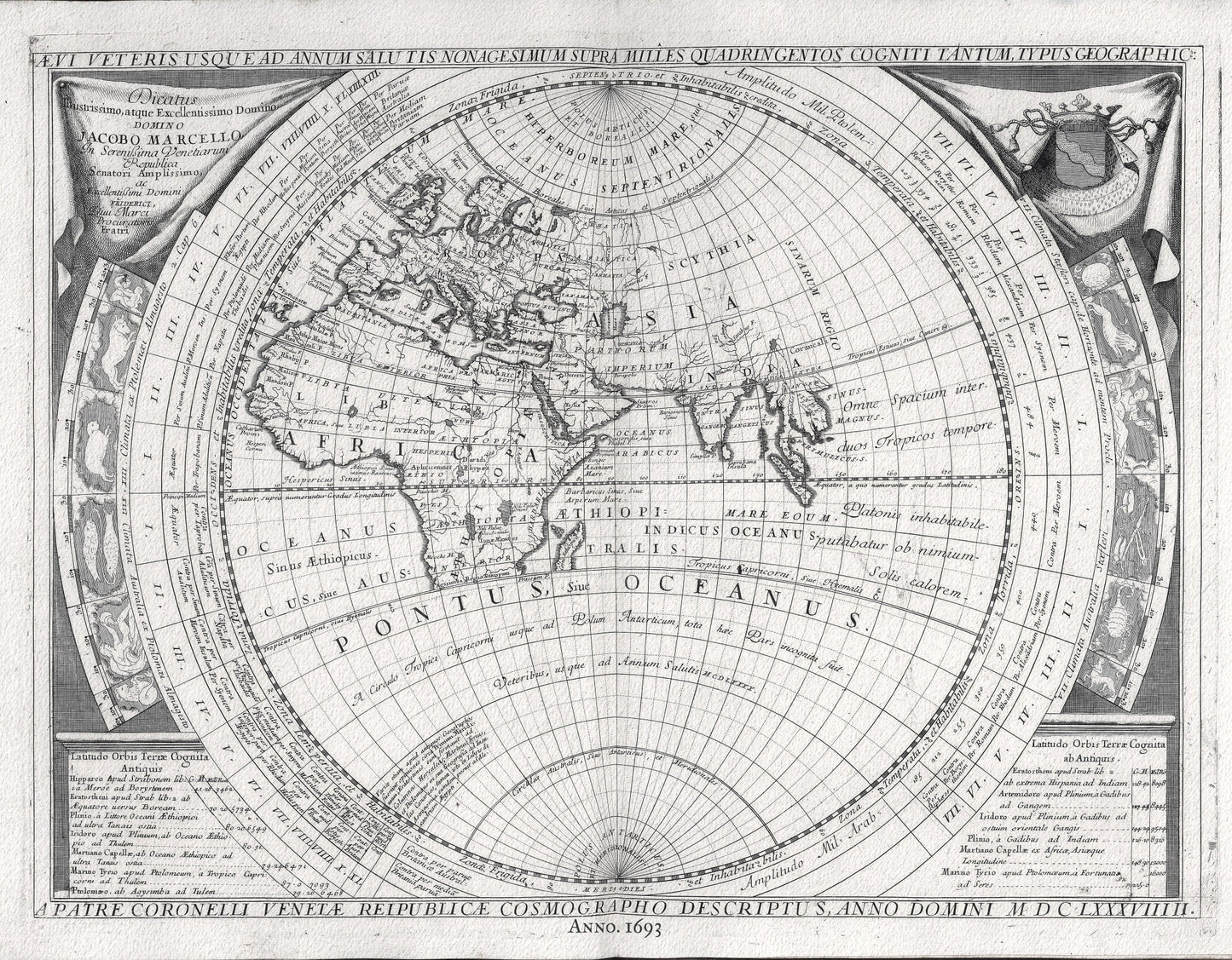 Celestial: Coronelli, Celestial & World II, 1693, - The Map Chest