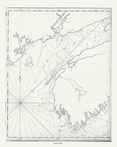Chart of the Bay of Fundy from Machias Bay to 64°35' west longitude,1794, Des Barres auth. - The Map Chest