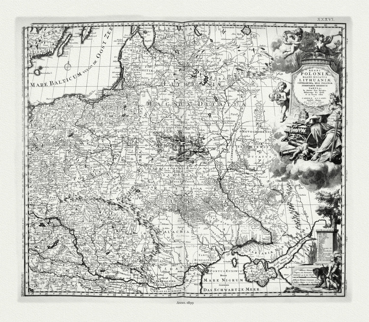 Europe: East: Poland: Pol'sha Boplana, izd. Allardom.Str.24, 1899 - The Map Chest
