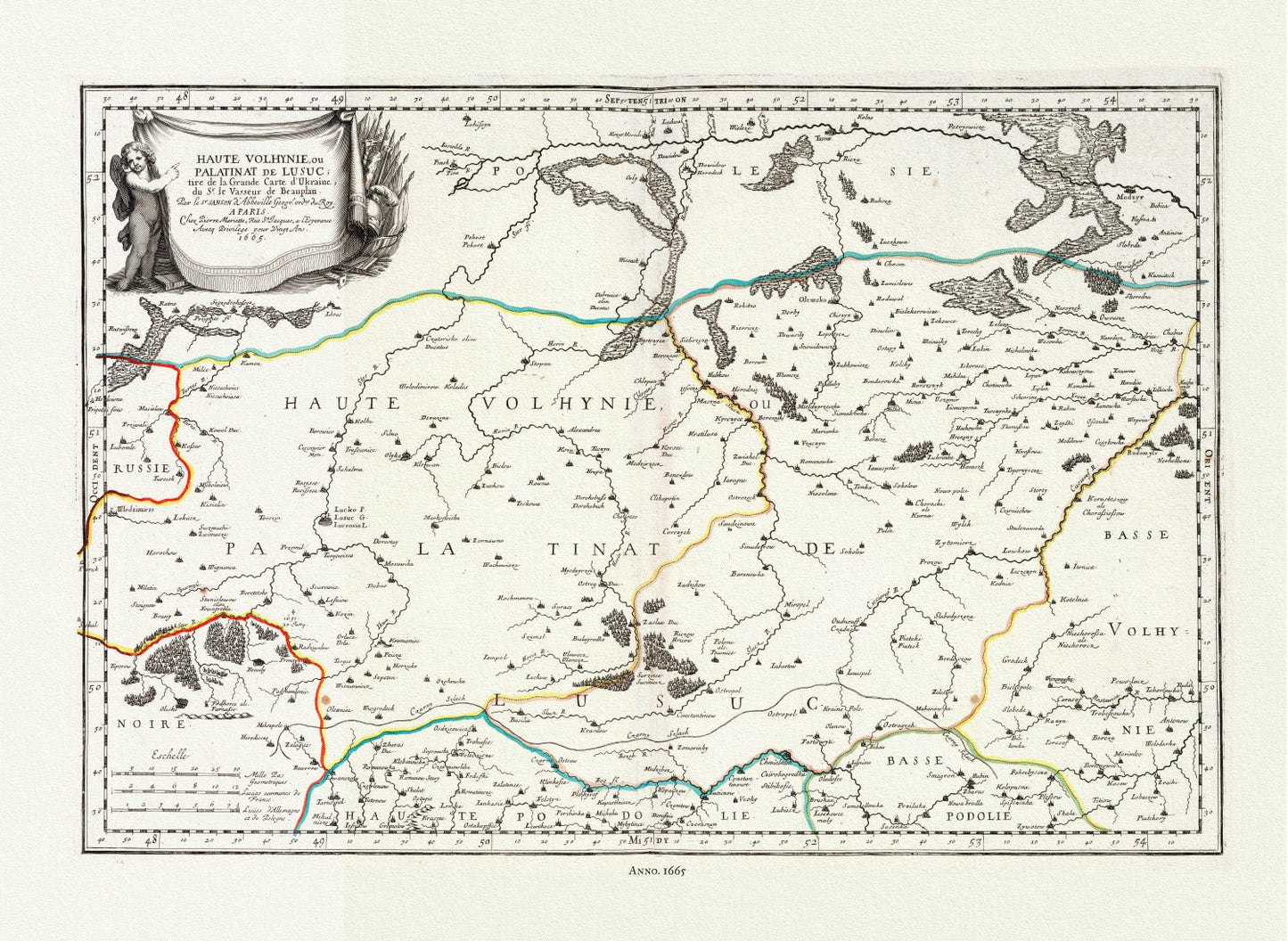 Europe: East: Ukraine: Sanson, Volyn, Ukraine, 1665 - The Map Chest