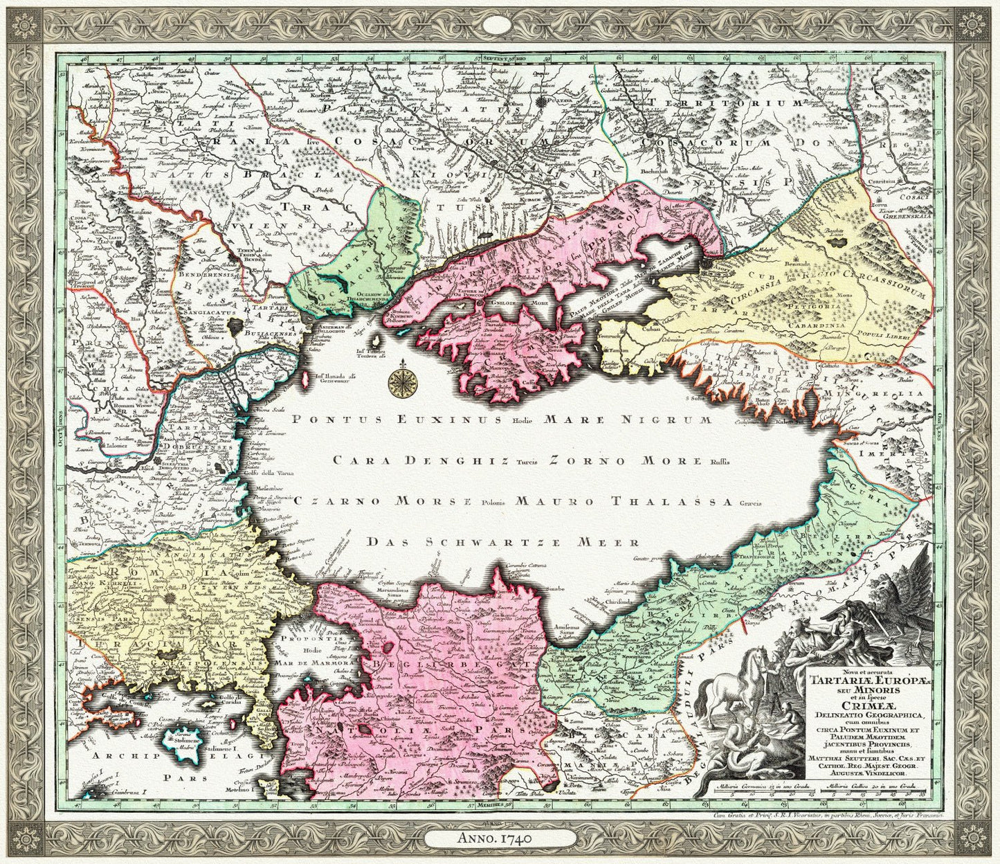 Europe: East: Ukraine: Tartariae Europaeae seu Minoris et in Specie Crimeae, 1740 Ver. FR - The Map Chest
