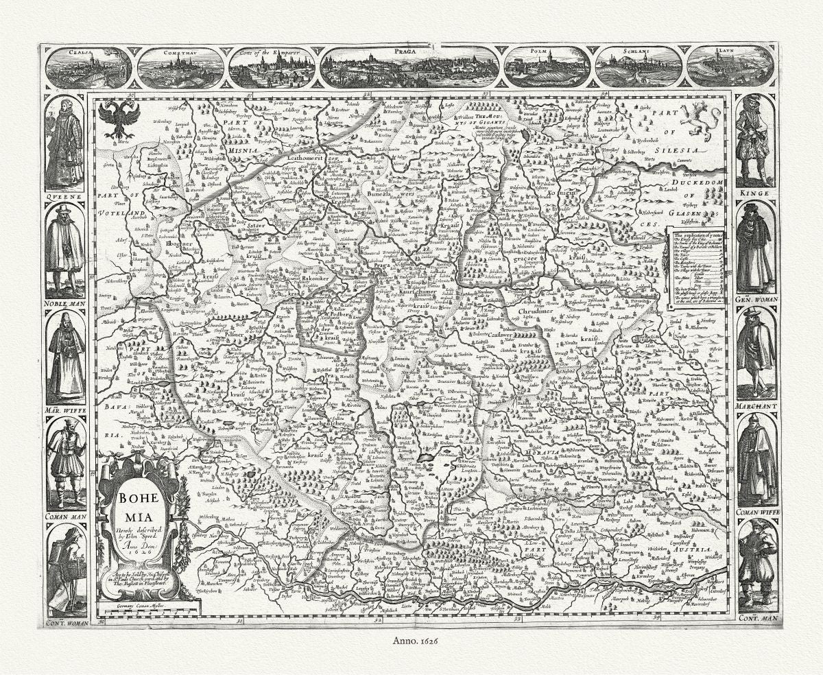 Europe: Eastern: Bohemia, 1626, Speed authore - The Map Chest