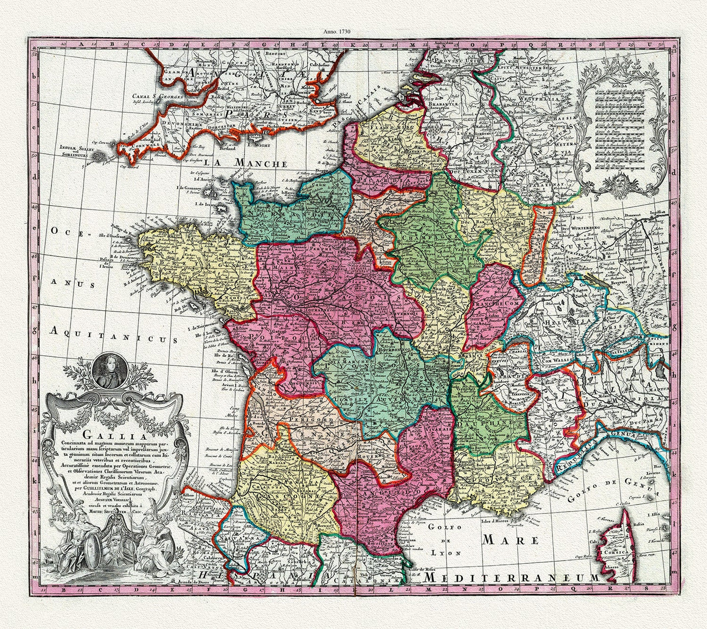 Europe: France: Seutter, Gallia, 1730 - The Map Chest