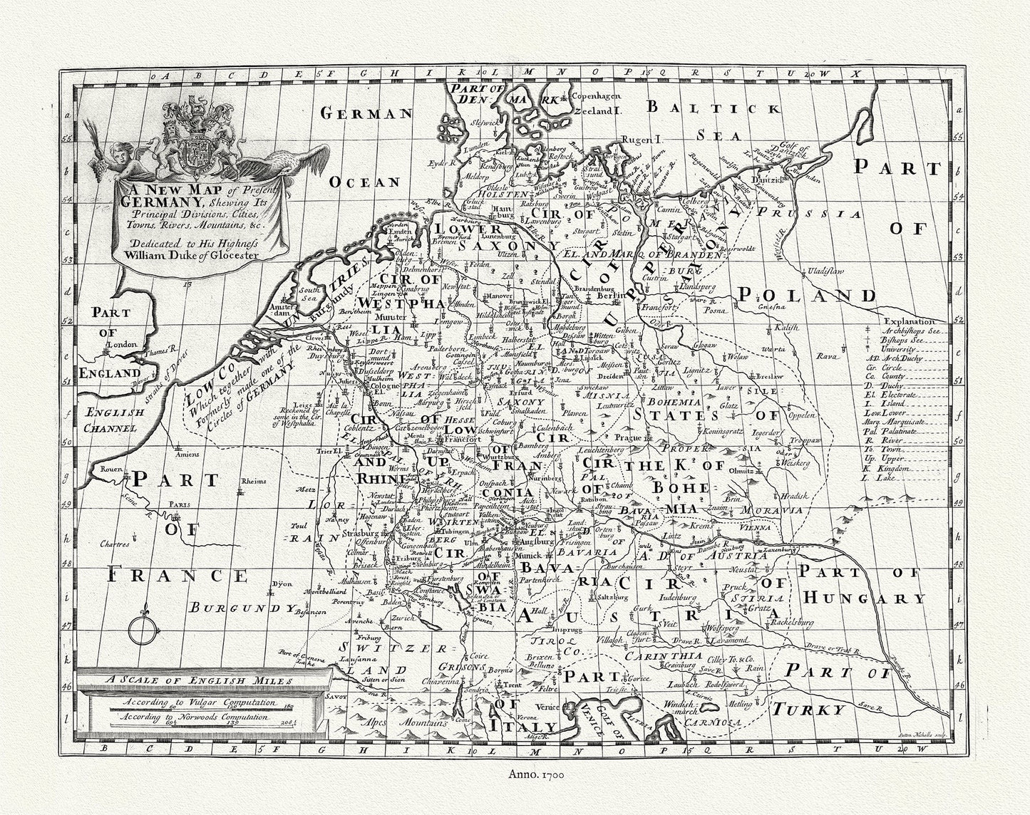 Europe: Germany: 1700, Wells auth. - The Map Chest