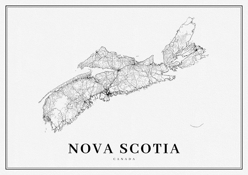Nova Scotia, A Modern Map - The Map Chest