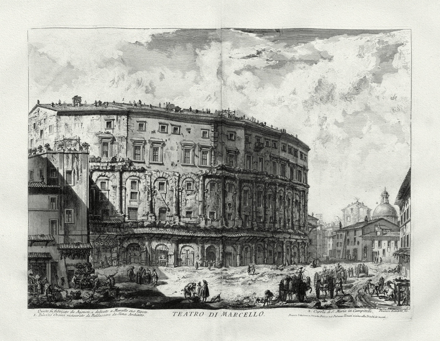 Roman Empire: Giovanni Battista Piranesi, Le antichità di Roma, Vedute di Roma, Theater of Marcellus, c. 1760 - The Map Chest