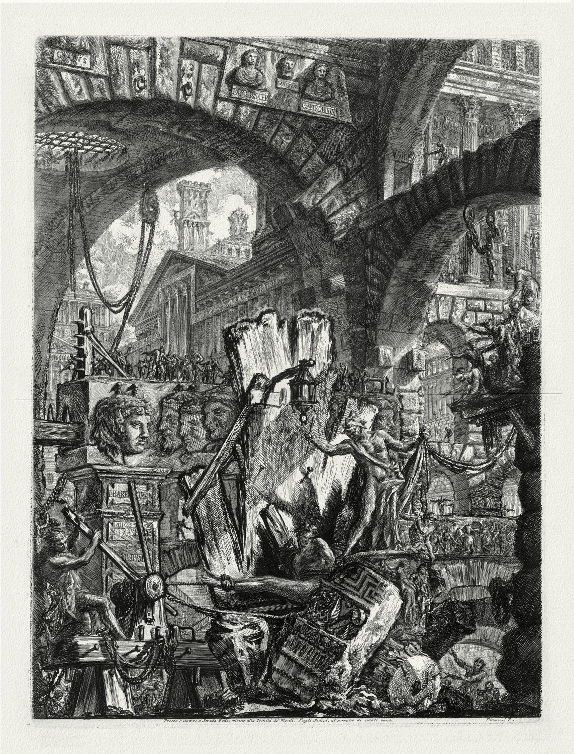 Roman Empire: Giovanni Battista Piranesi, Le Carceri d'Invenzione (Les prisons de l'invention), Planche XVII, 1760 - The Map Chest