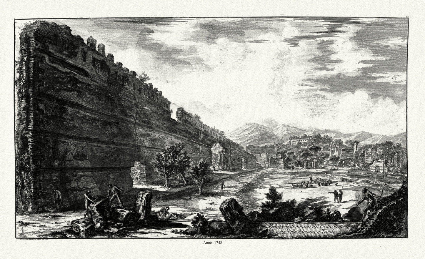 Roman Empire: Giovanni Battista Piranesi, Veduta Degli Avanzi Del Castro Pretorio Nella Villa Adriana A Tivoli, 1748 - The Map Chest