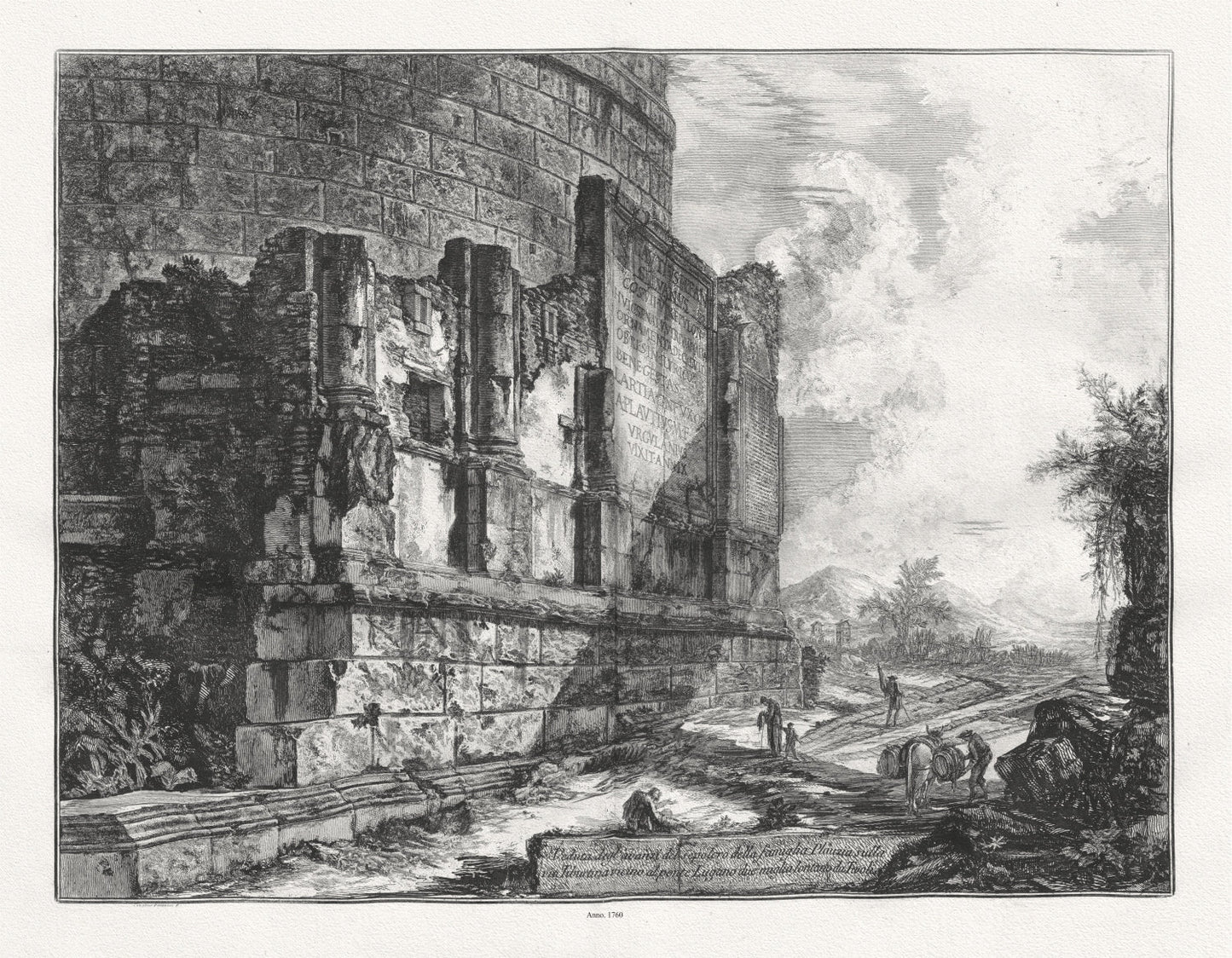 Roman Empire: Giovanni Battista Piranesi, View of the Tomb of the Plautii, c. 1760 - The Map Chest