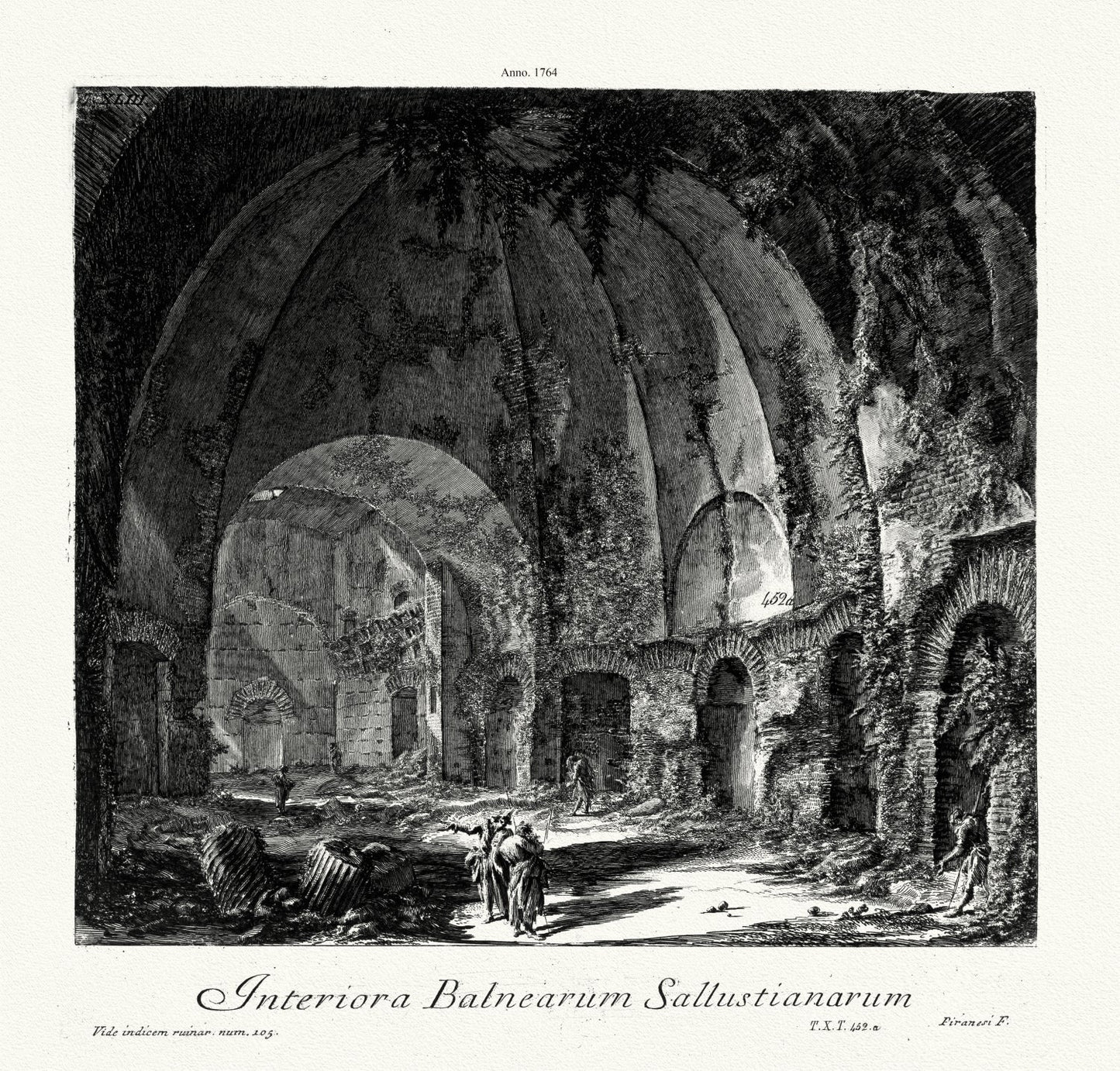 Roman Empire: Giovanni Battista Piranesi, Views of Rome, Interiora Balnearum Sallustianarum, 1764 - The Map Chest