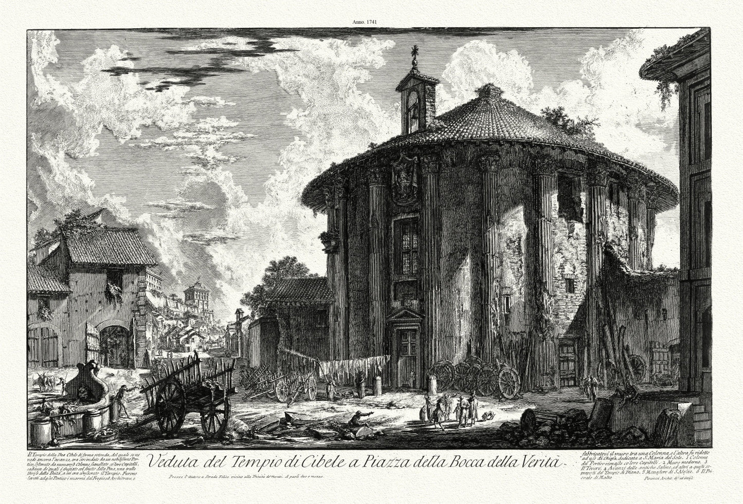 Roman Empire: Giovanni_Battista Piranesi, Views of Rome, Temple of Cybele, 1741 - The Map Chest