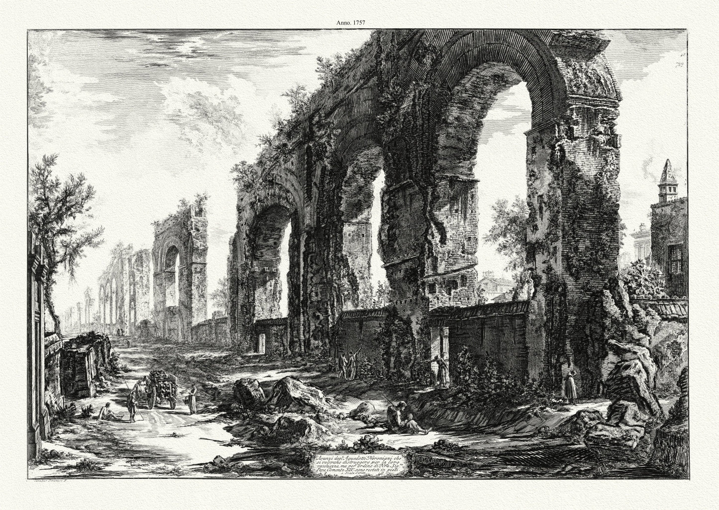 Roman Empire: Giovanni Battista Piranesi, Views of Rome, The Aquaduct of Nero, 1757 Ver. II - The Map Chest