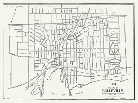 The City of Belleville, Hastings County, Ontario, 1953 - The Map Chest