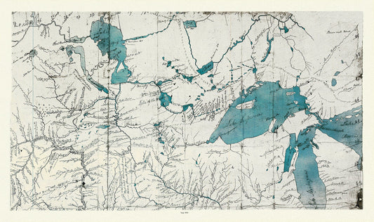 A map of part of the continent of North America, to the Pacific and between latitude 35 and 52 North, 1830, map on canvas, 22x27" - The Map Chest