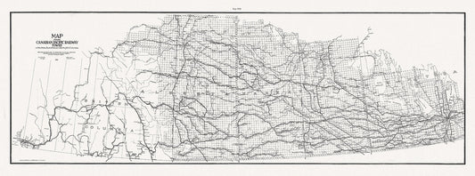 Canadian Pacific Railway Co. shewing Land Grants in Mainline Belt, South Western Saskatchewan & South Eastern Alberta, 1909, 14x36" - The Map Chest