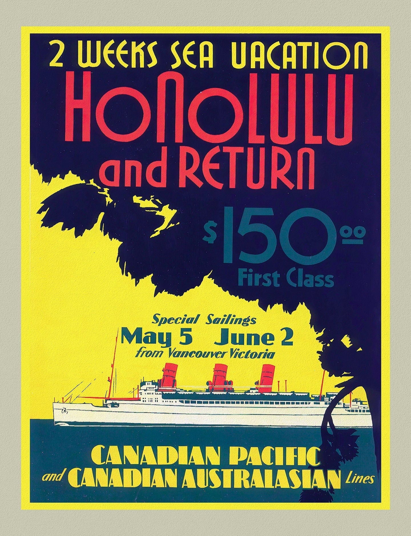 Canadian Pacific to Honolulu, 1933 - The Map Chest