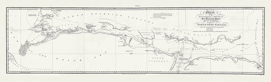 Chart of the Discoveries & Route of his Majesty's Ships Hecla and Griper in search of a North West Passage, 1821 20x66" - The Map Chest
