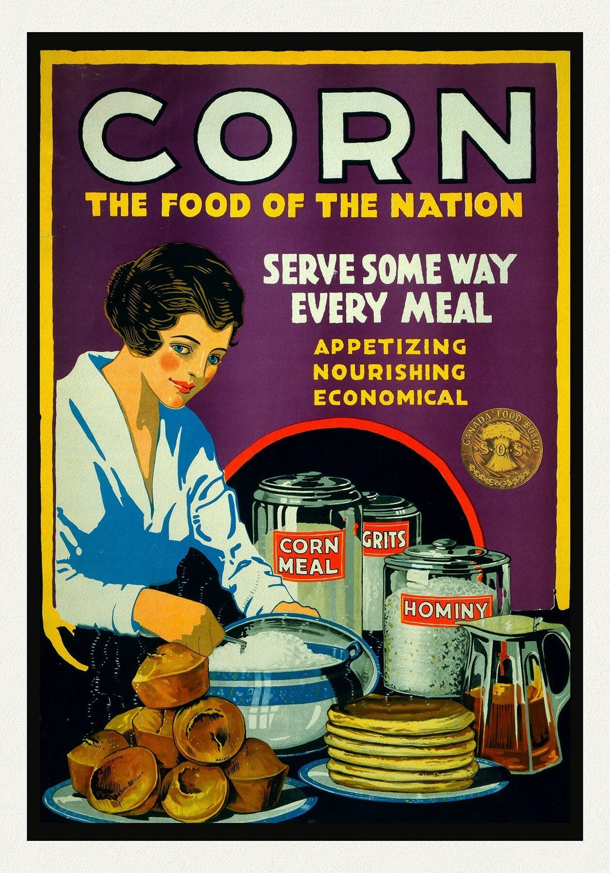 Corn. The Food of the Nation. Canada Food Board - The Map Chest