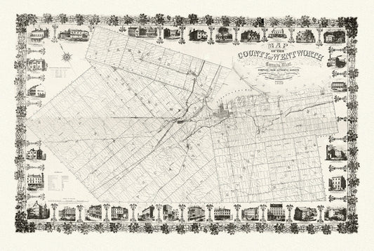 County of Hamilton - Wentworth, 1859, Map on heavy cotton canvas, 1859 - The Map Chest