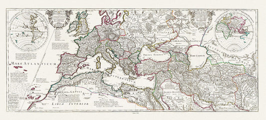 Delisle (Guillaume de,1675 - 1726), Theatrum historicum ad annum Christi quadringentesimu. Imperii Romani, 1705, canvas, 22x27" approx. - The Map Chest
