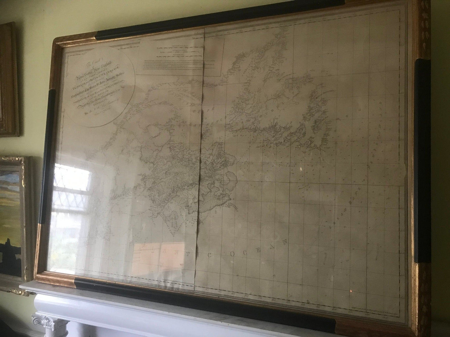Des Barres, Coast of Nova Scotia, New England, New - York, The Gulf and River of St. Lawrence, 1777, 1st State, an original map, museum framed - The Map Chest