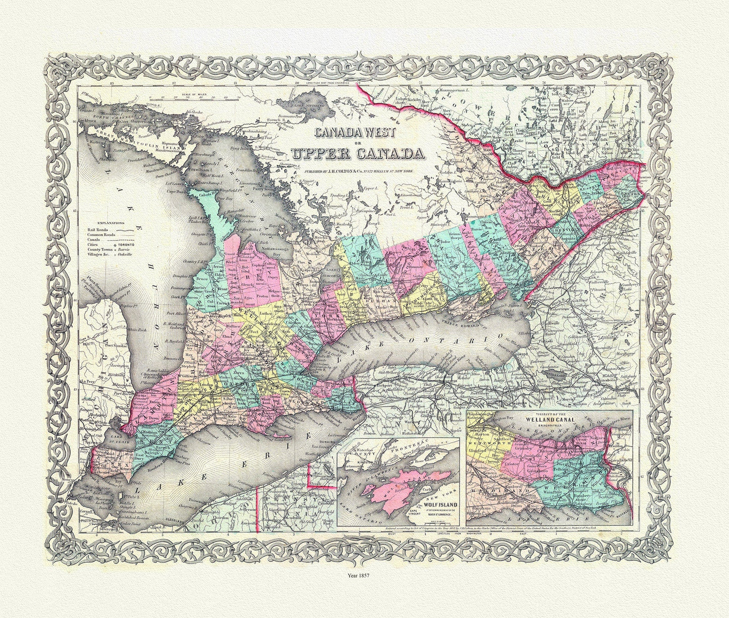 EOntario: Upper Canada. 1857 - The Map Chest