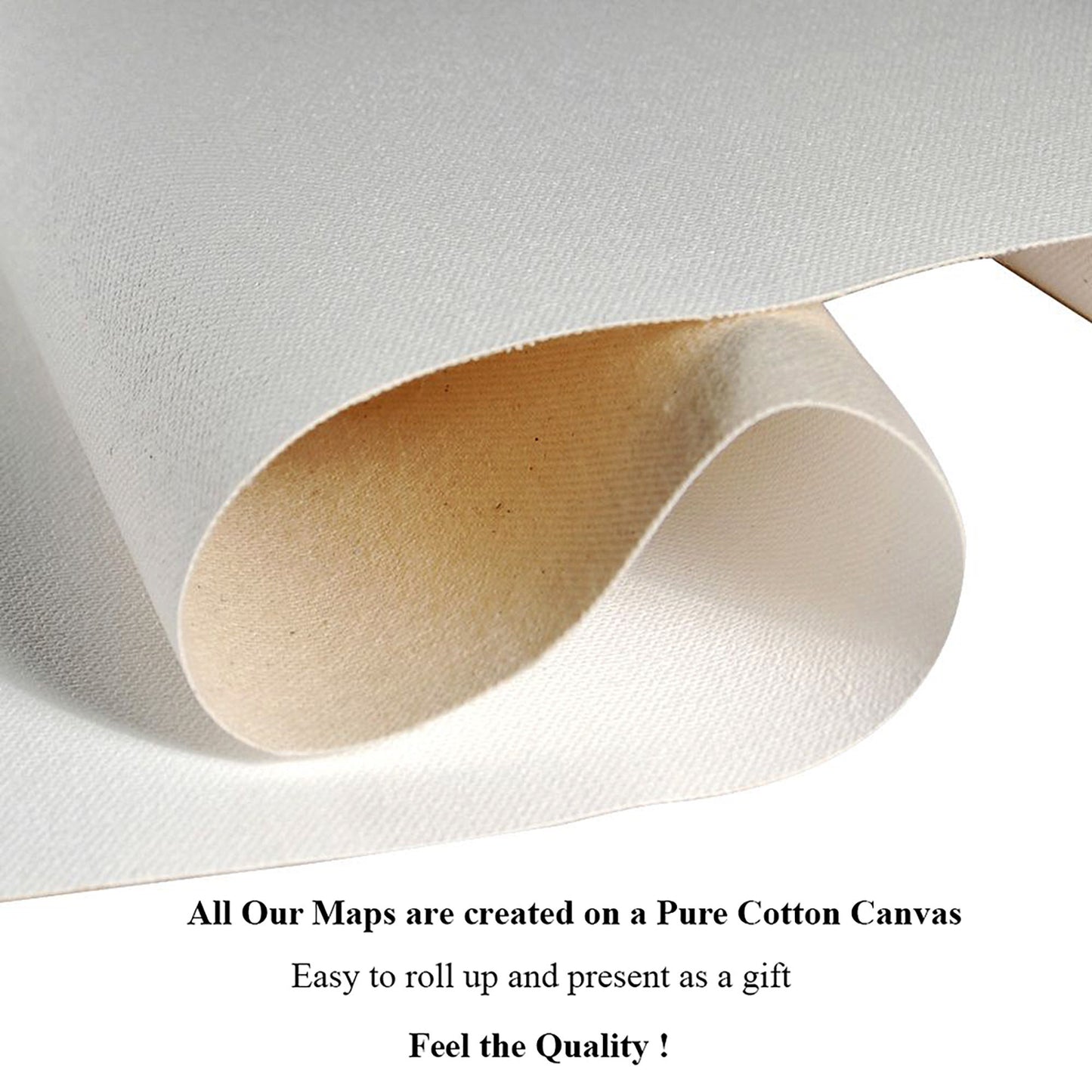 Province Of Lower Canada, 1838 , map on durable cotton canvas, 50 x 70 cm, 20 x 25" approx.