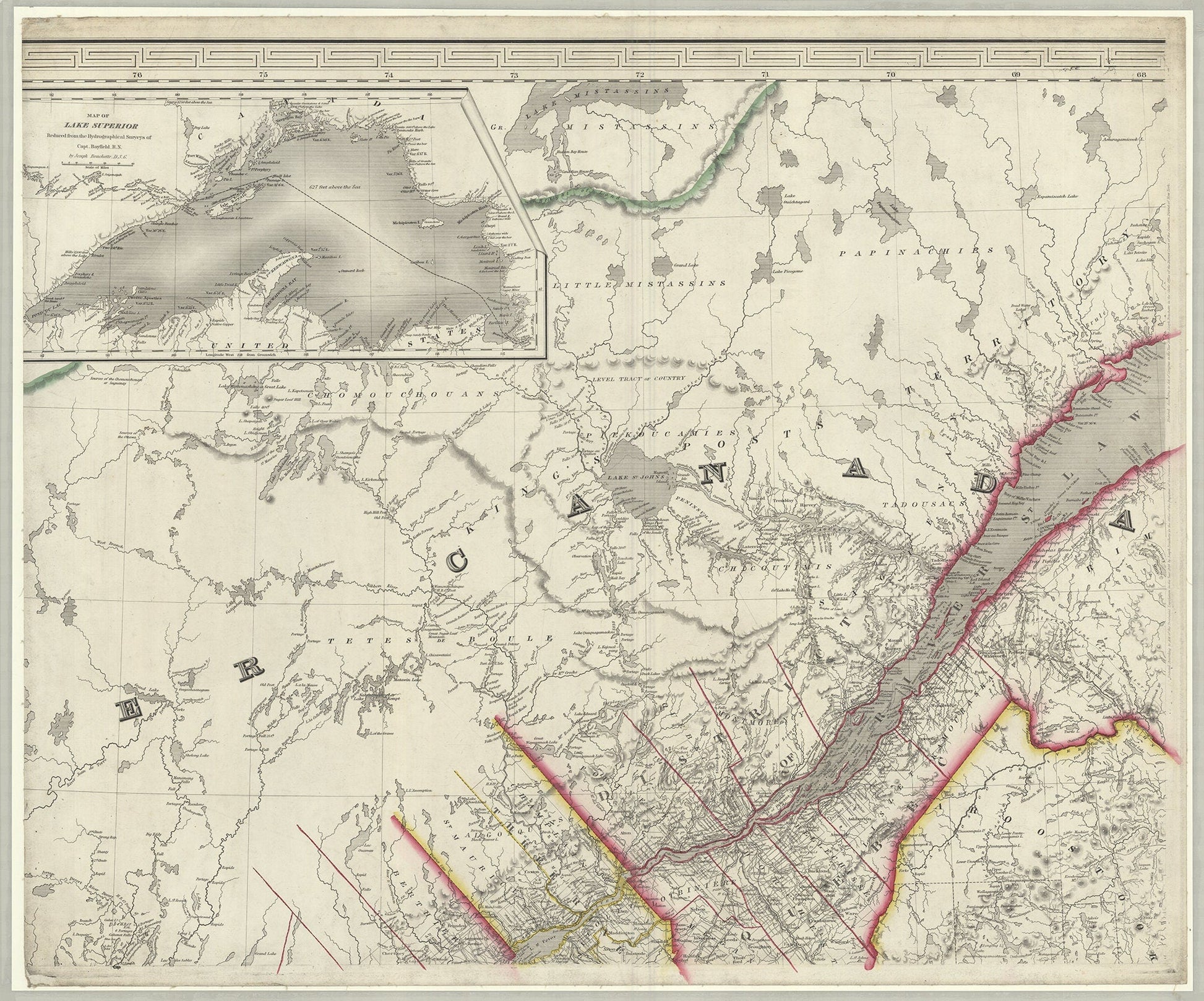 Map of the provinces of Canada, New Brunswick, Nova Scotia, Newfoundland and Prince Edward Island, a set of 6 highly detailed maps on canvas - The Map Chest
