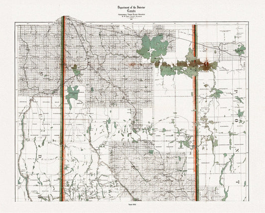 Mineral district, Northern Ontario, North Sheet, 1911 , map on heavy cotton canvas, 50 x 70cm, 20 x 25" approx. - The Map Chest